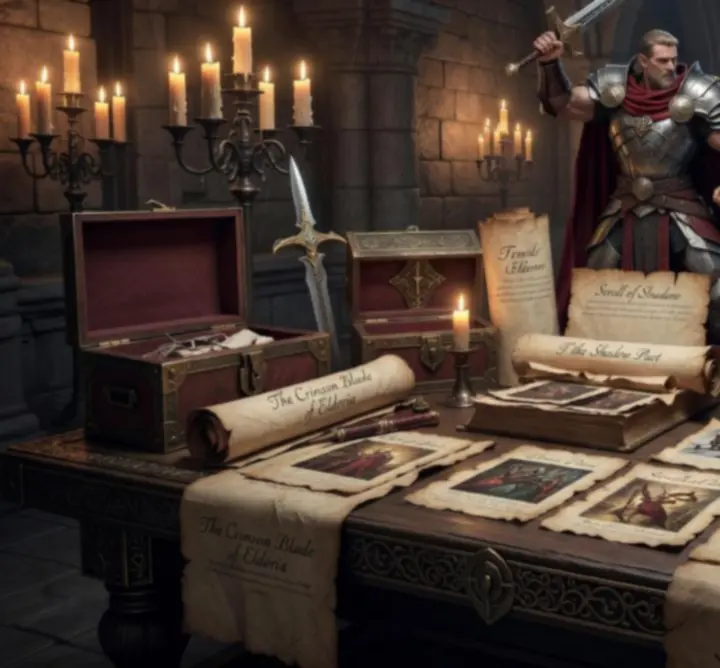 Cinematikus sötét középkori fantasy illusztráció magyar motívumokkal.
